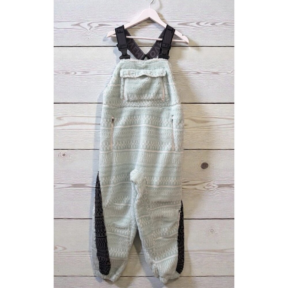 Free People Hit The Slopes Salopette Womens Fleece Overalls Ski Snow Size S NWOT